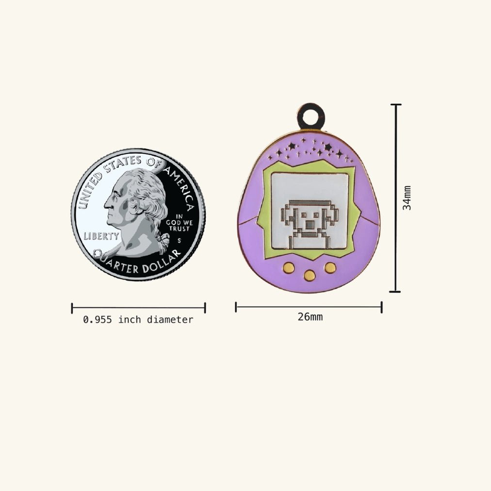 Tamagotchi Dog Pet ID Tag - Modern Companion