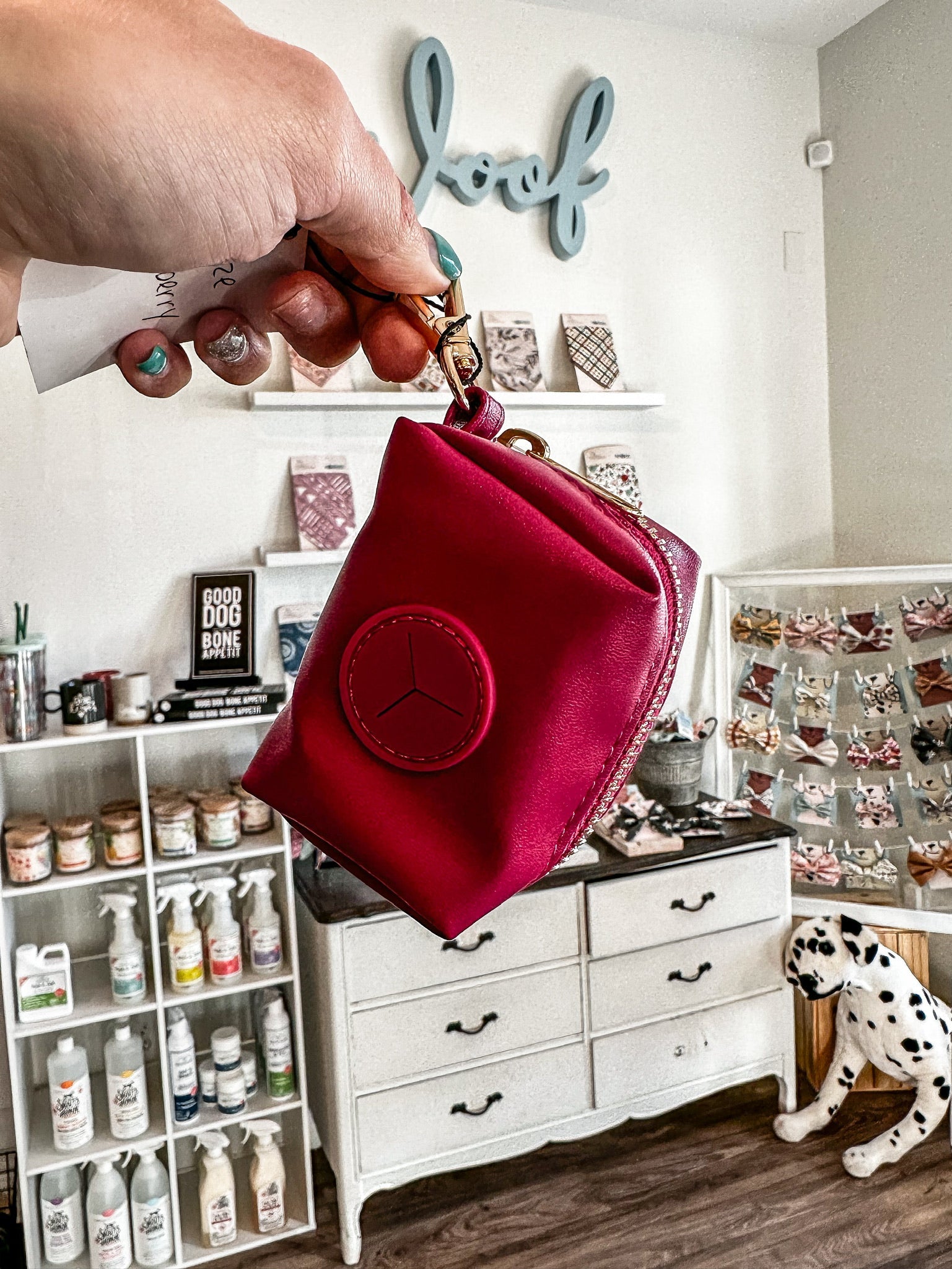 The Classic Waste Bag Holder - Raspberry - Modern Companion