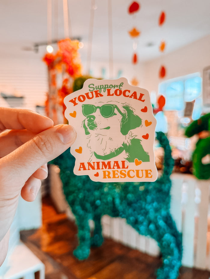 Support Your Animal Rescue Sticker