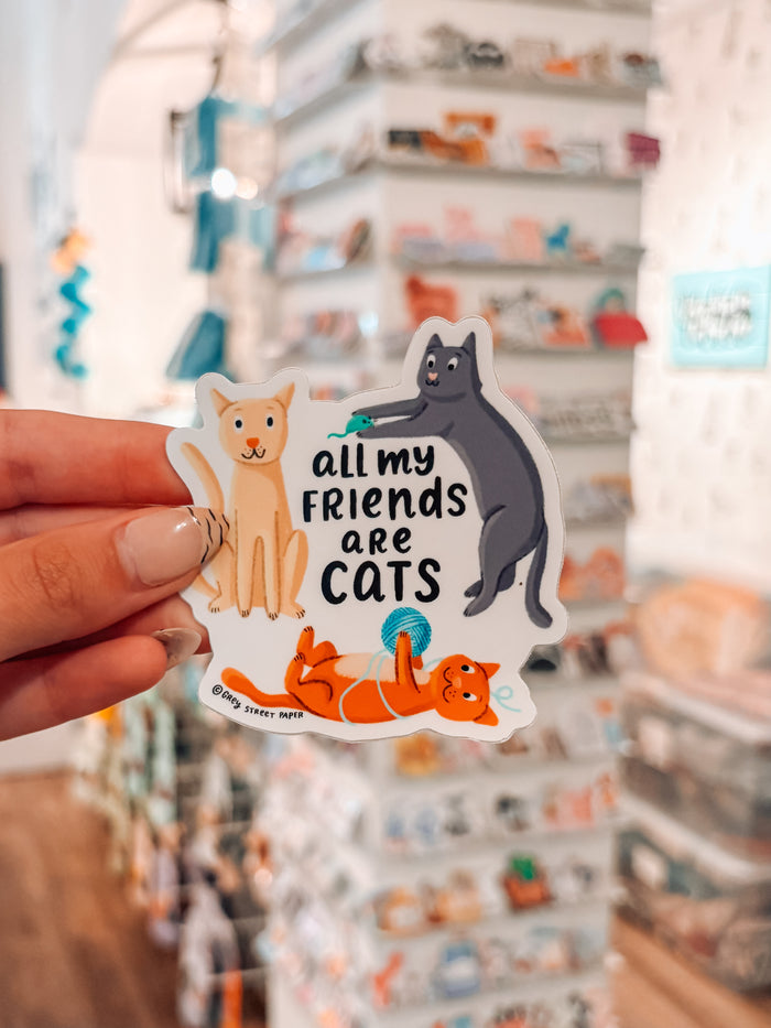 All My Friends Are Cats Sticker
