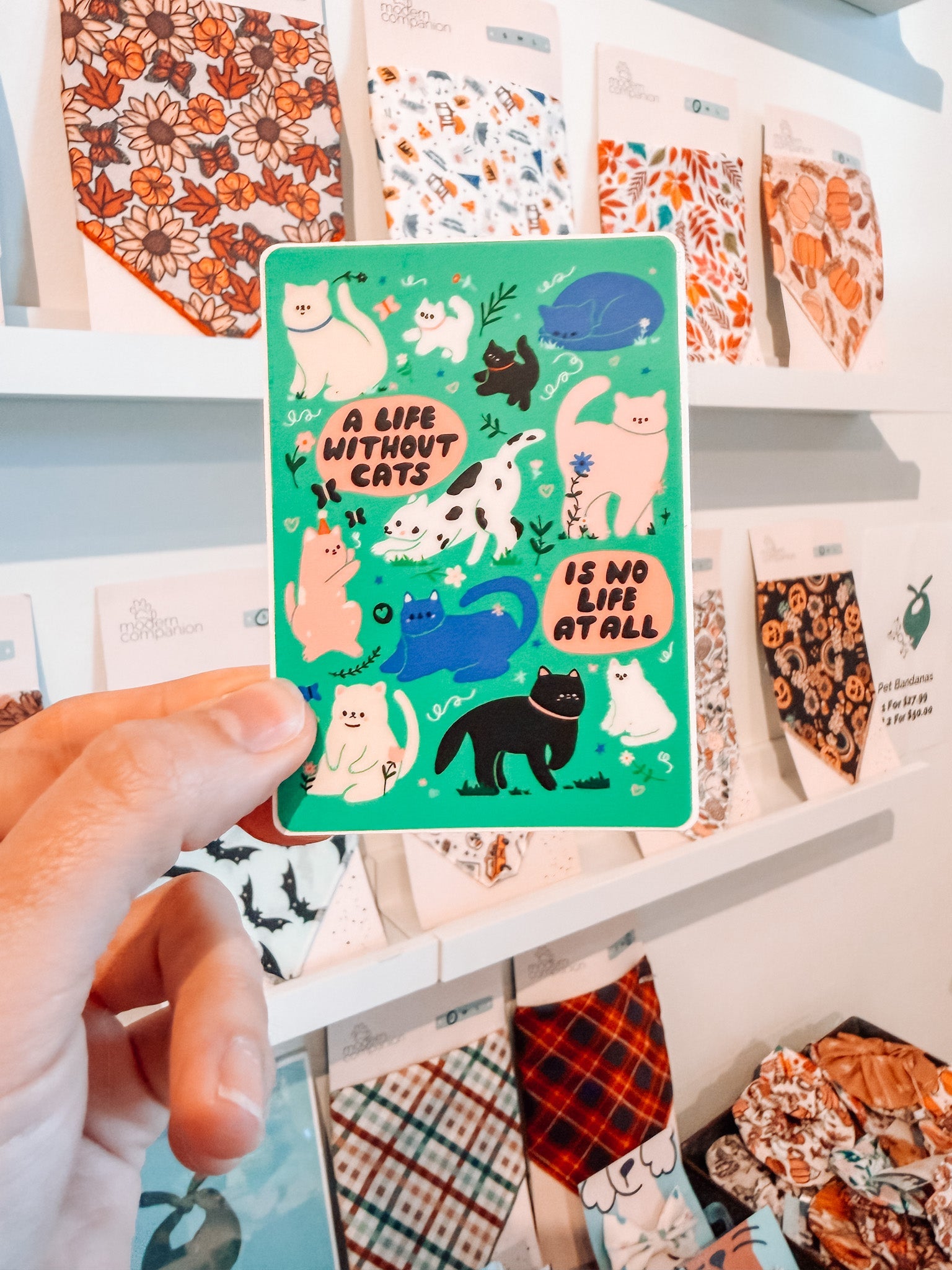 A Life Without Cats Sticker - Modern Companion