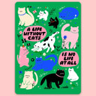 A Life Without Cats Sticker - Modern Companion