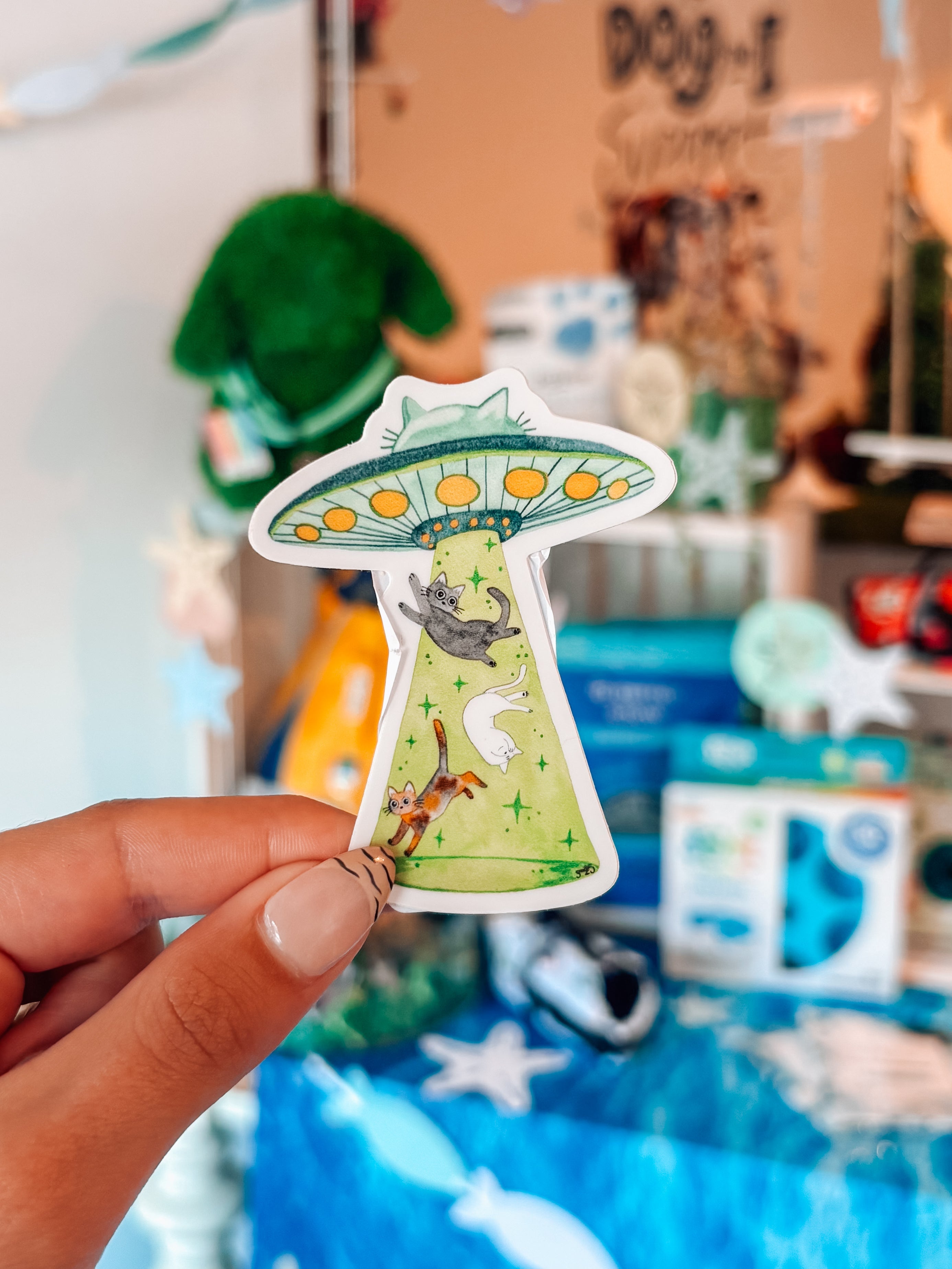 Alien Cats Sticker - Modern Companion
