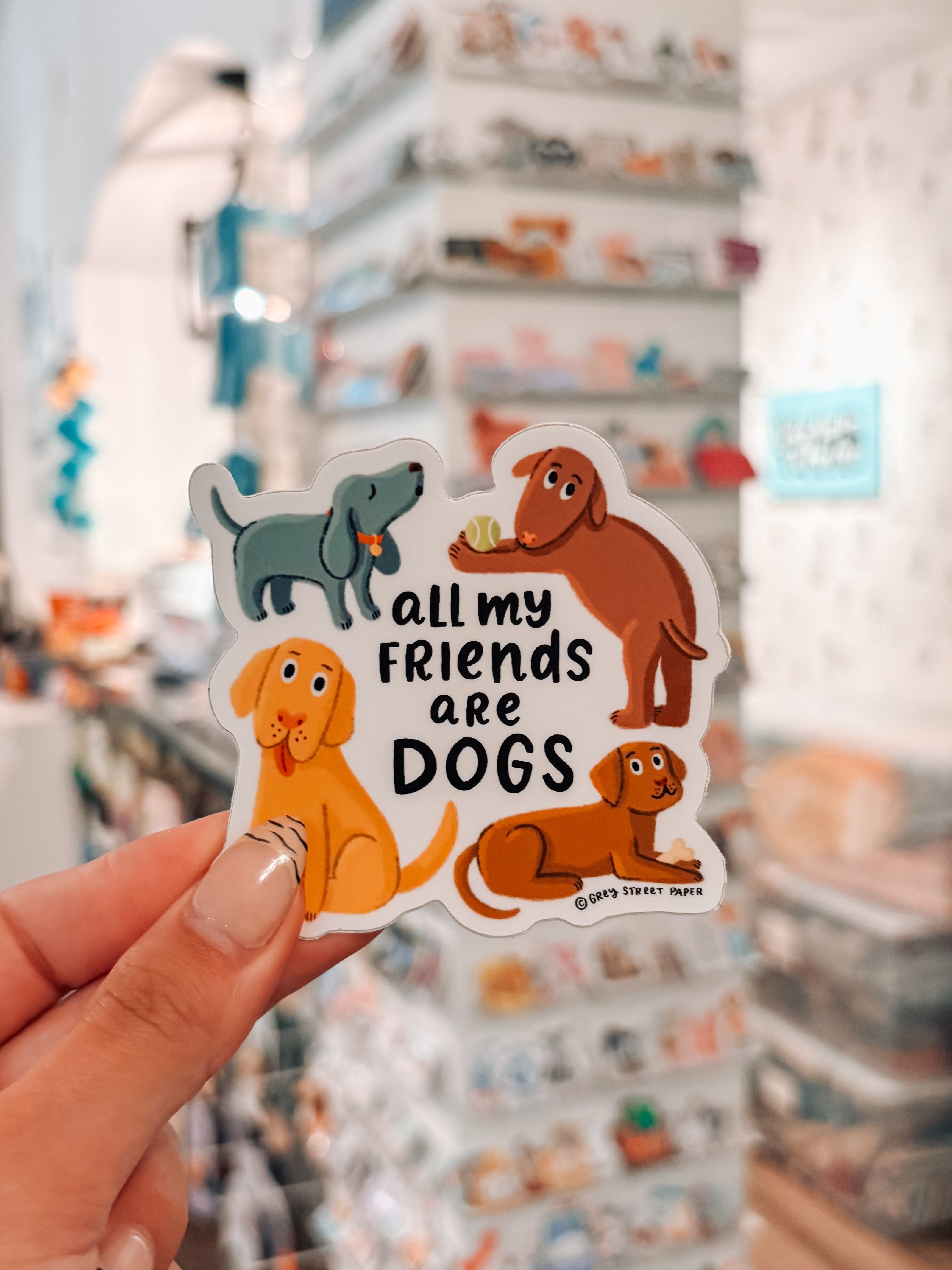All My Friends Are Dogs Sticker - Modern Companion
