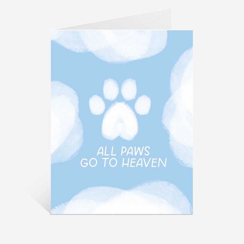 All Paws Heaven Pet Loss Card - Modern Companion