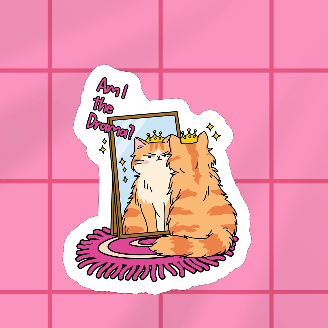 Am I The Drama Cat Sticker - Modern Companion