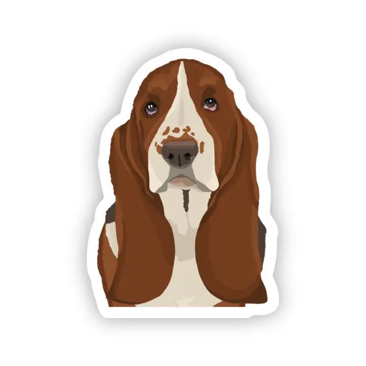 Basset Hound Dog Vinyl Sticker - Modern Companion