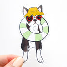 Beach Boston Terrier Sticker - Modern Companion