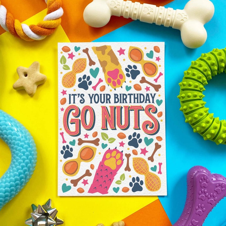 Birthday Go Nuts - Edible Peanut Birthday Card - Modern Companion