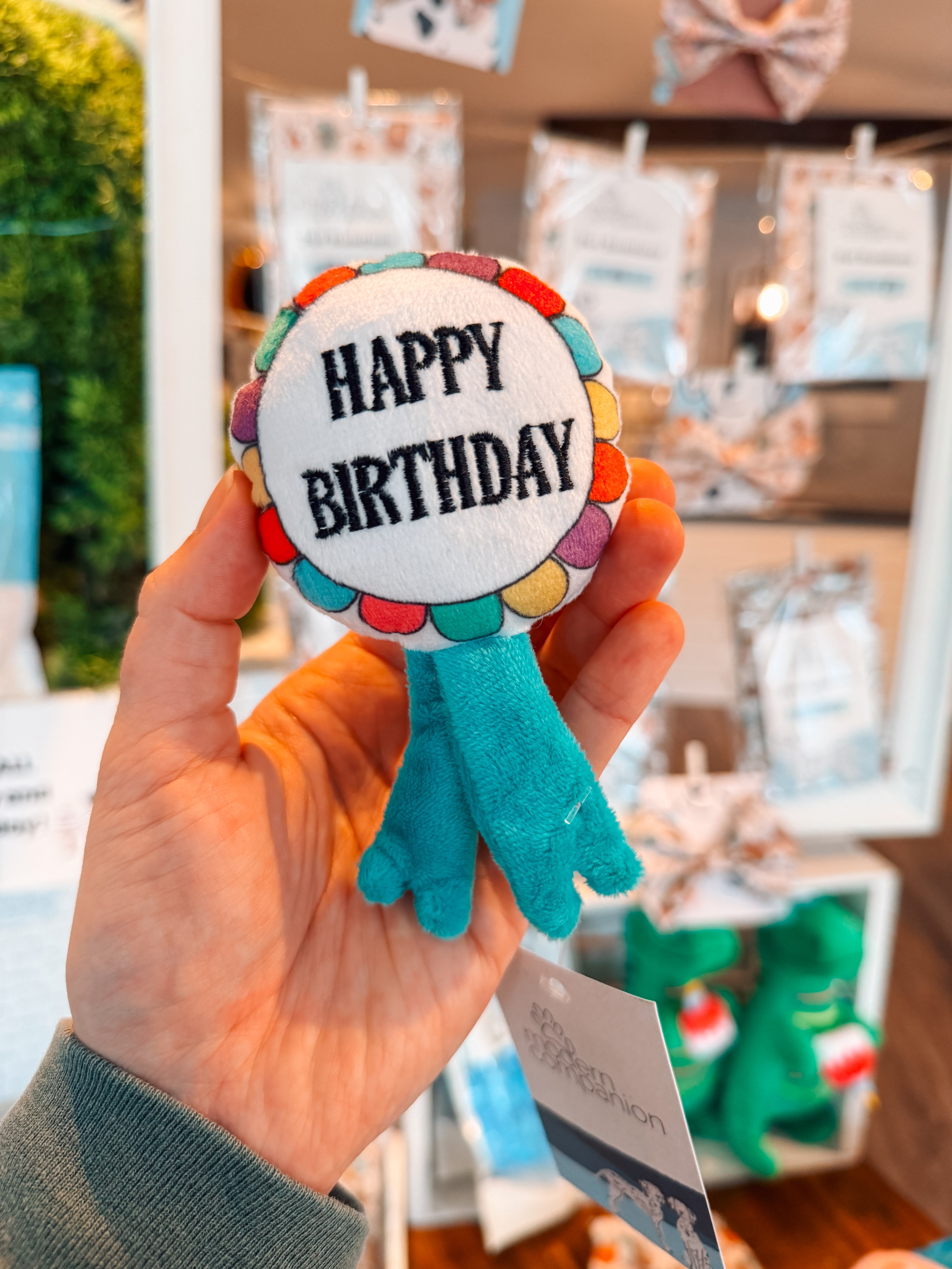 Blue Mini Happy Birthday Balloon Toy - Modern Companion