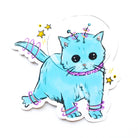 Blue Space Kitty Vinyl Sticker - Modern Companion