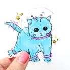 Blue Space Kitty Vinyl Sticker - Modern Companion