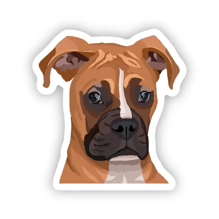 Boxer Dog Vinyl Sticker - Modern Companion