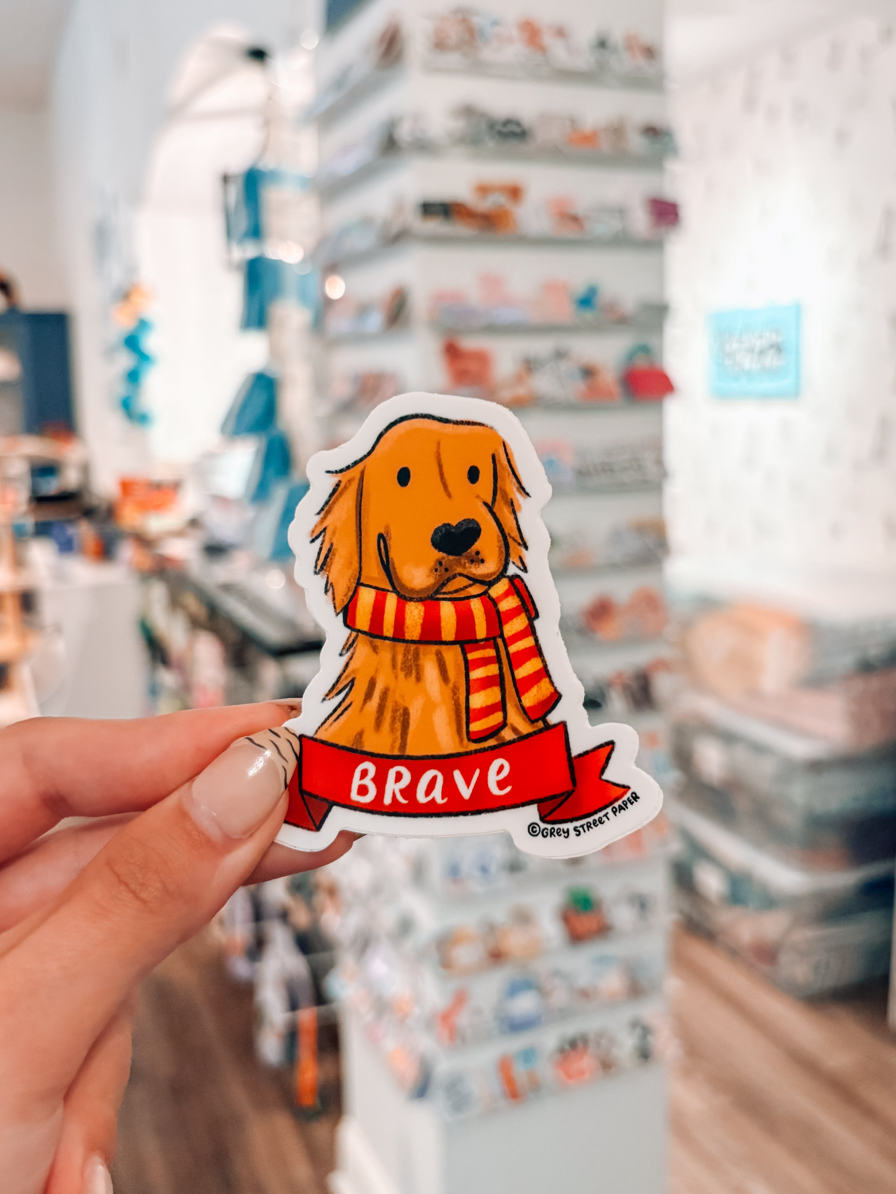 Brave Dog Golden Retriever Sticker - Modern Companion