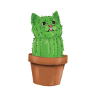 Cacti Cat Sticker - Modern Companion