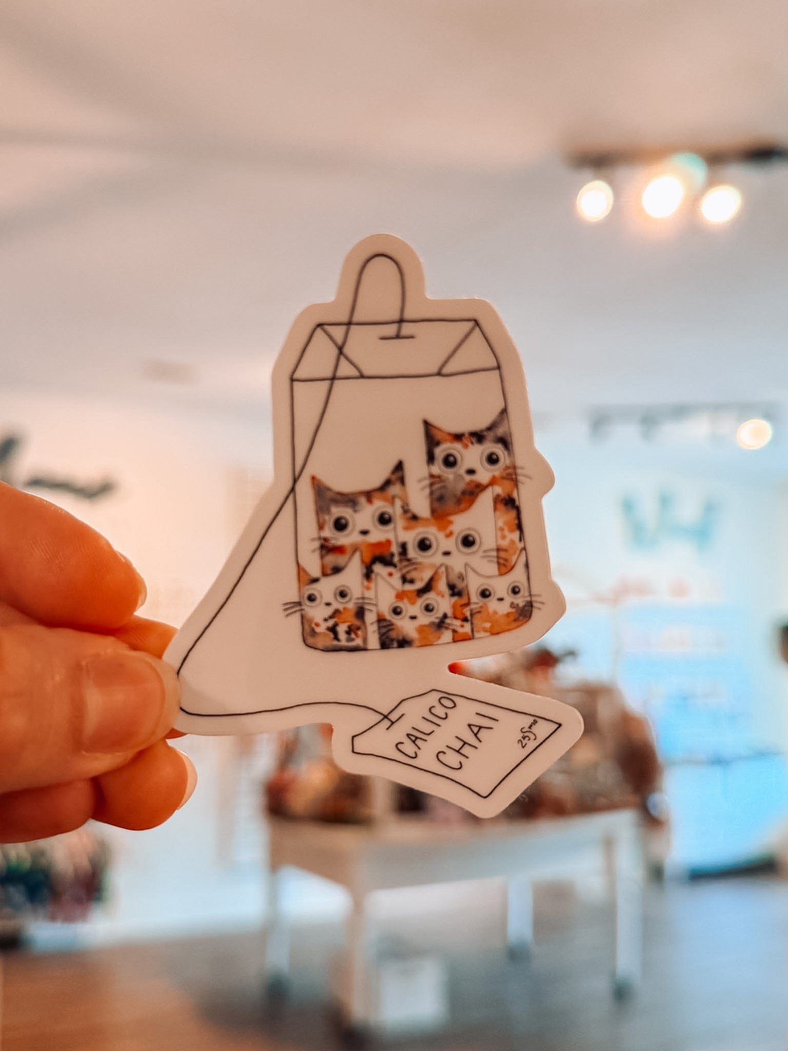 Calico Cat Chai Tea Sticker - Modern Companion