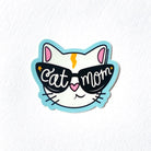 Cat Mom Glasses Sticker - Modern Companion