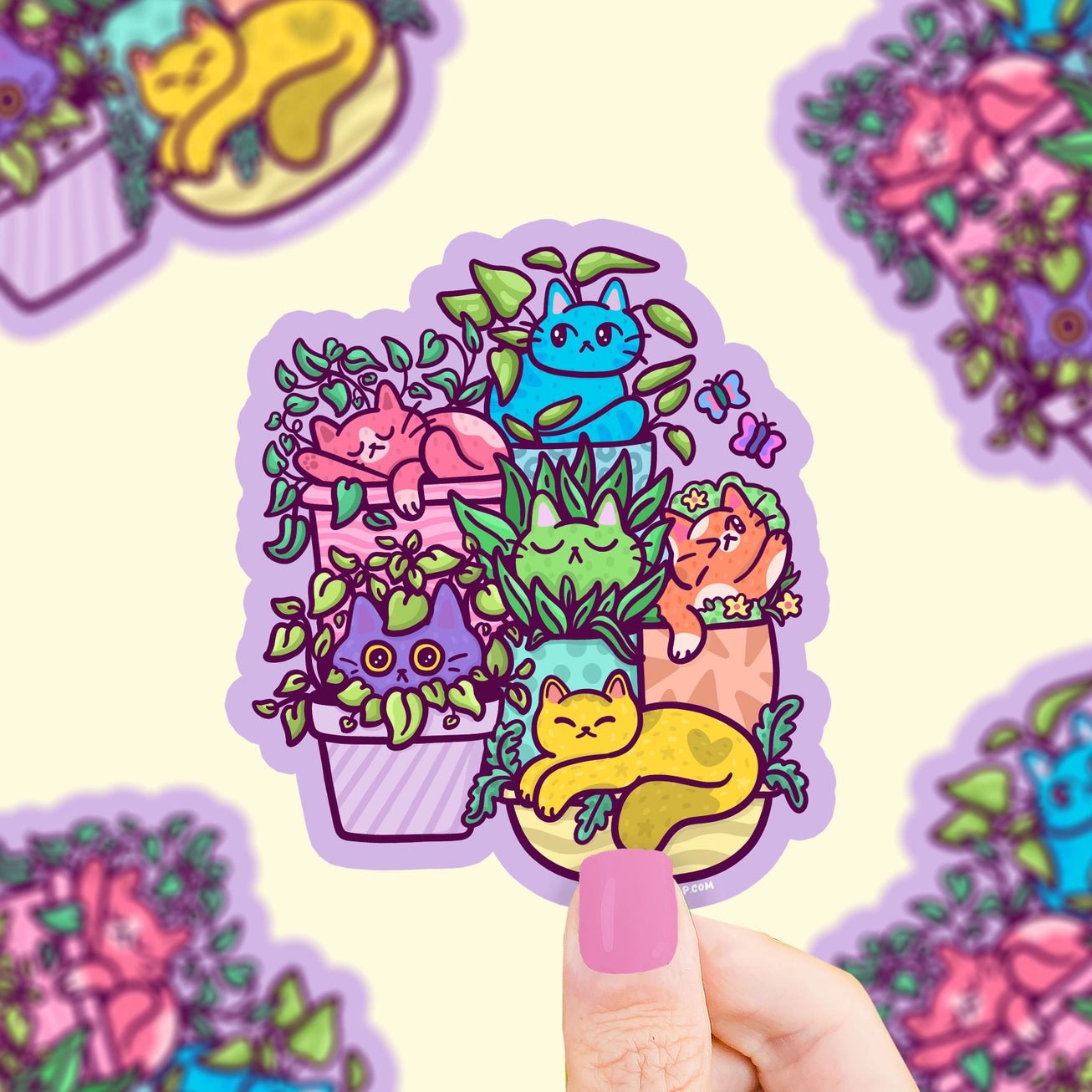 Cat Planters Sticker - Modern Companion