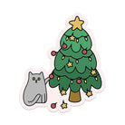 Cat Ruining Christmas Sticker - Modern Companion