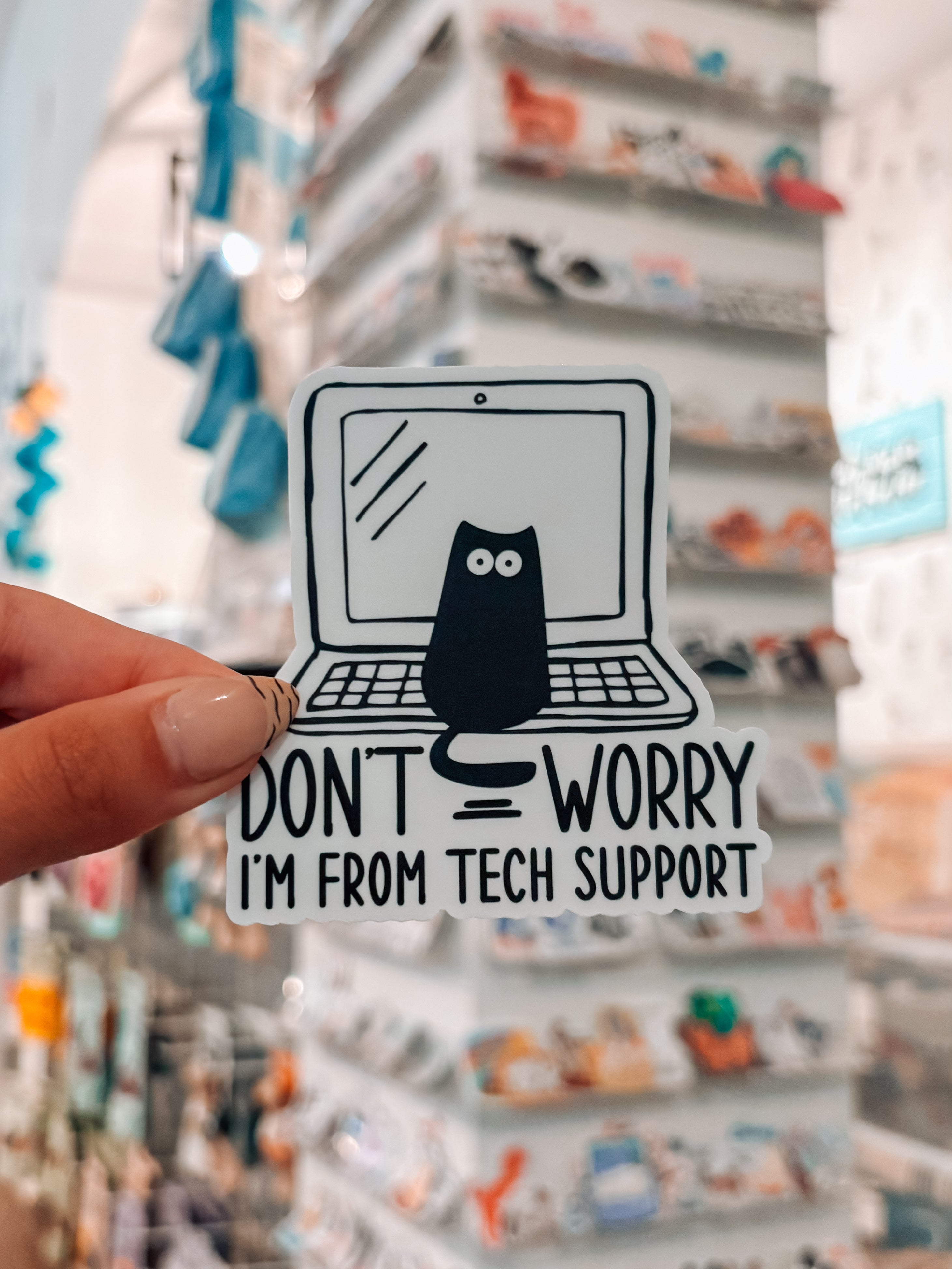 Cats Tech Support Sticker - Modern Companion