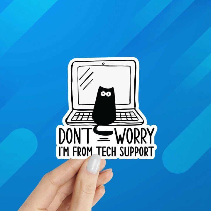 Cats Tech Support Sticker - Modern Companion