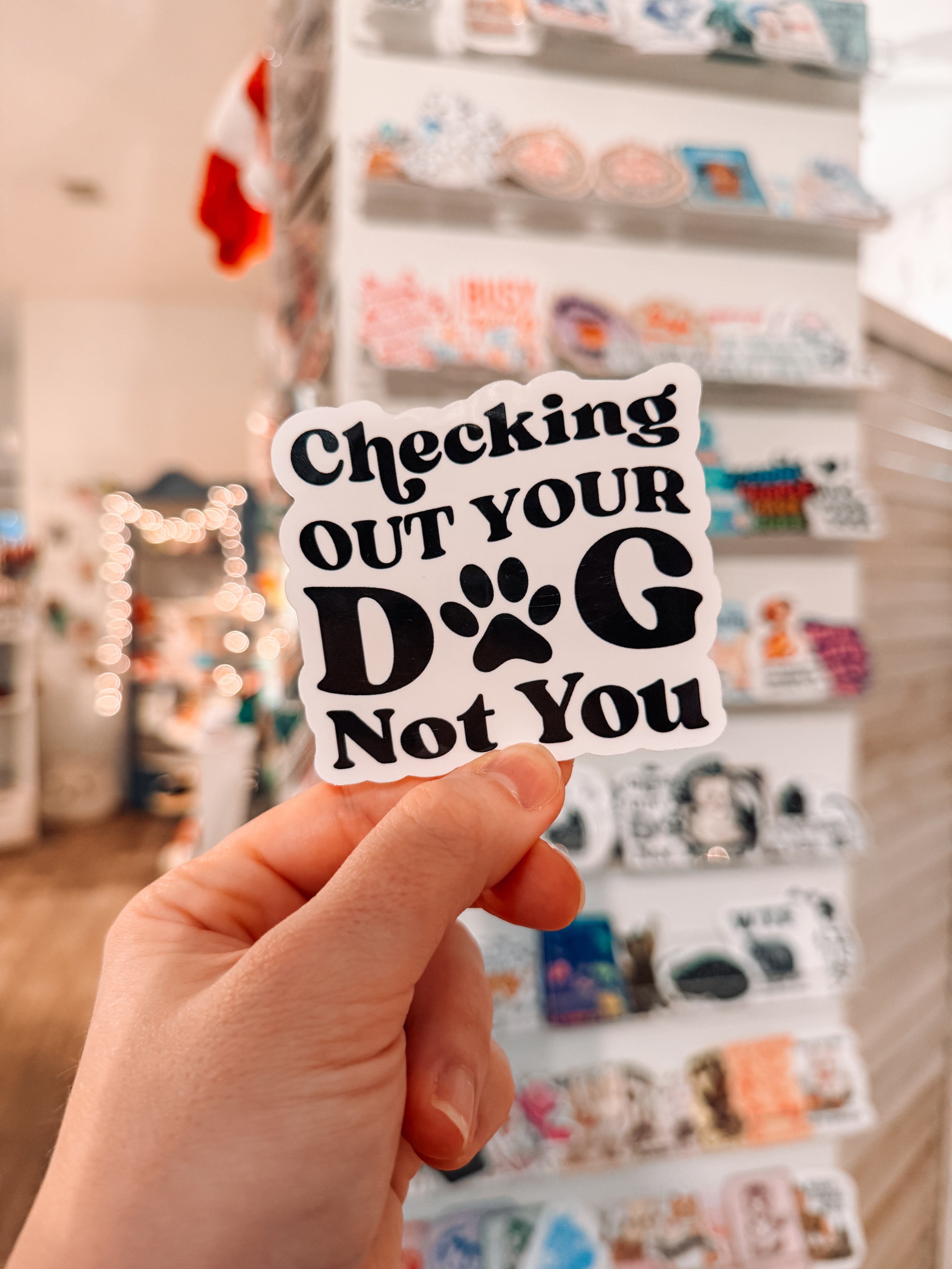 Checking Out Your Dog Sticker - Modern Companion