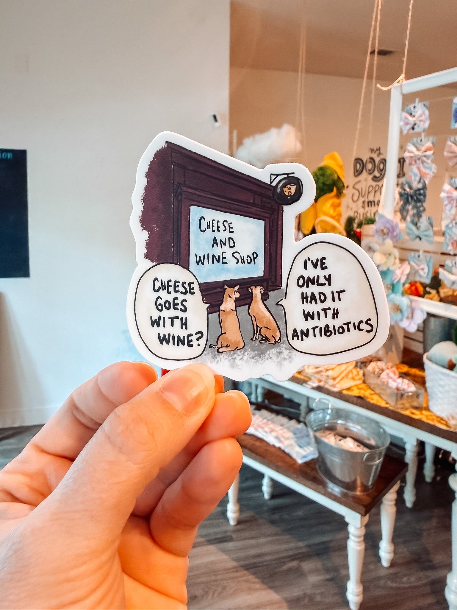 Cheese Goes with Wine Sticker - Modern Companion