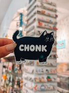 Chonk Fat Black Cat Sticker - Modern Companion