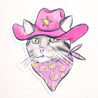 Cowgirl Kitty Vinyl Sticker - Modern Companion