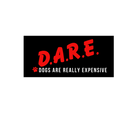 D.A.R.E. Dogs Are Really Expensive Sticker - Modern Companion