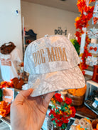 Dog Mom Embroidery Beige Camo Cap - Modern Companion