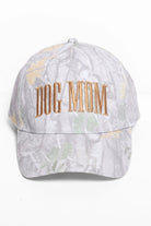 Dog Mom Embroidery Beige Camo Cap - Modern Companion