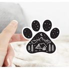 Dog Paw Camping Tent Sticker - Modern Companion