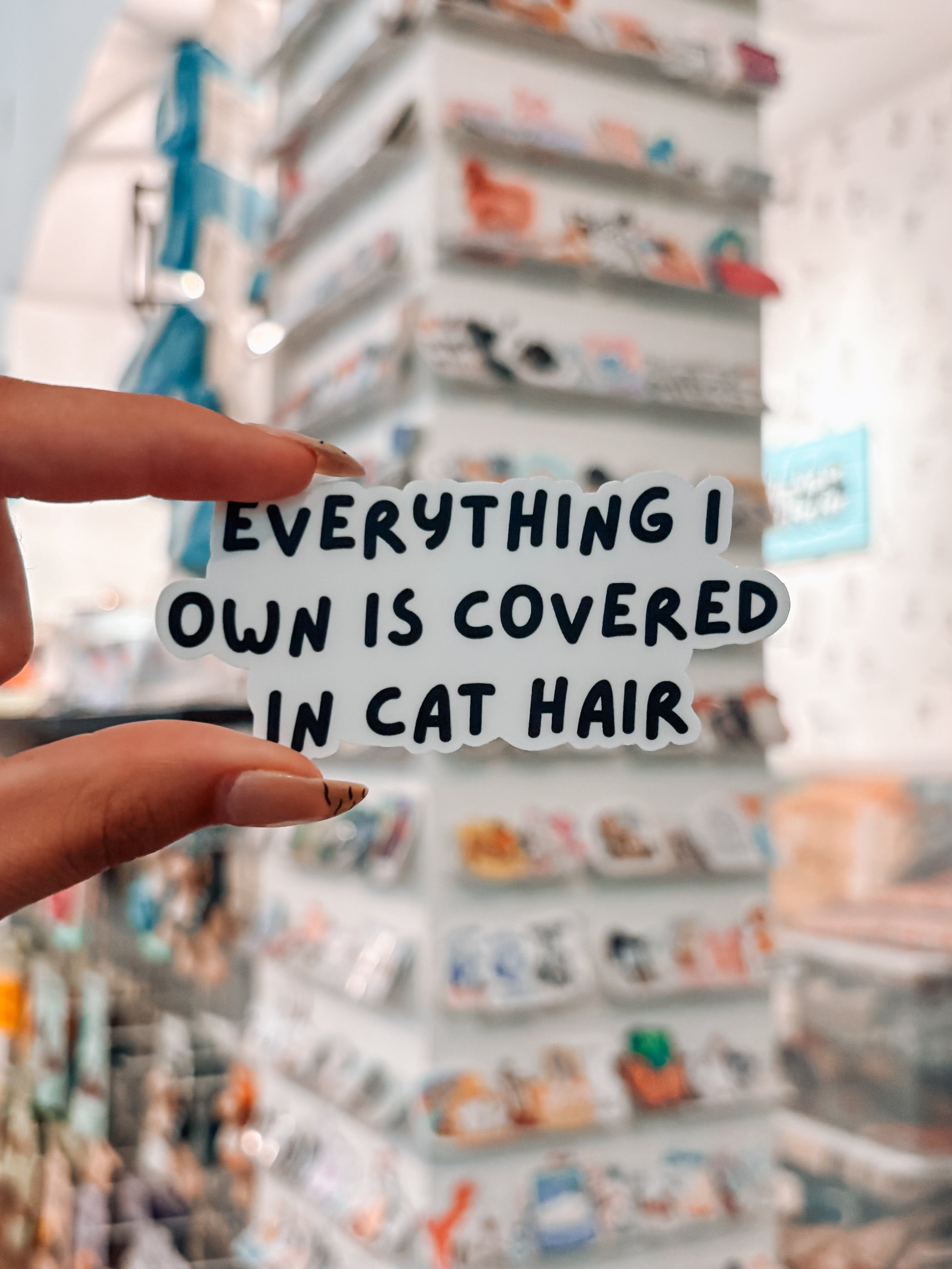 Everything I Own Is Covered in Cat Hair Sticker - Modern Companion
