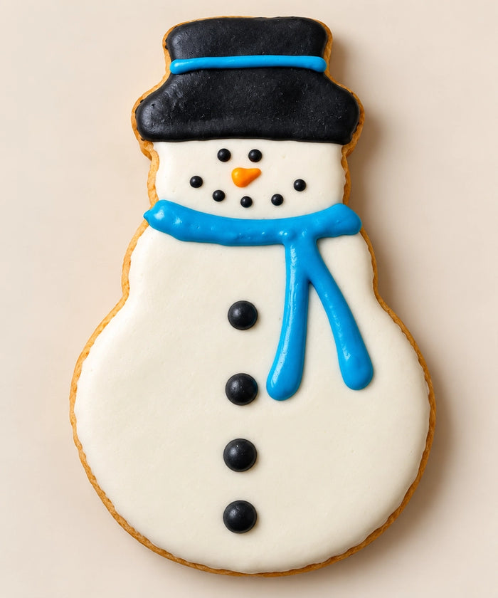 Large Snowman Decorated Dog Treat Cookie