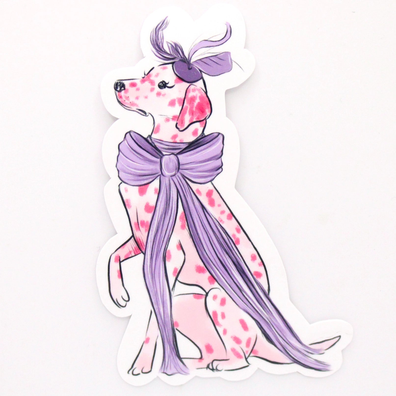 Fancy Bow Dalmatian Sticker - Modern Companion