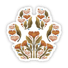 Floral Paw Nature Sticker - Modern Companion