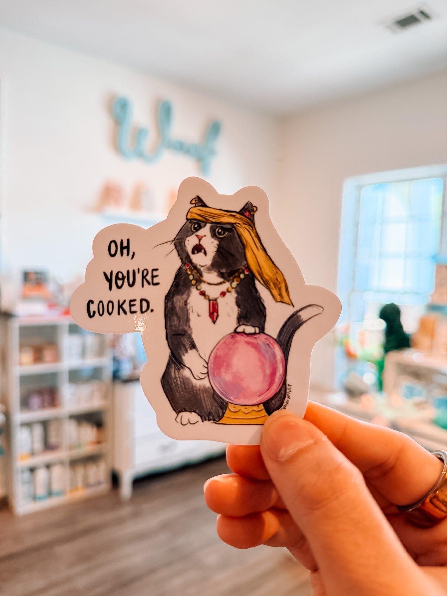 Fortune Kitty Vinyl Sticker - Modern Companion