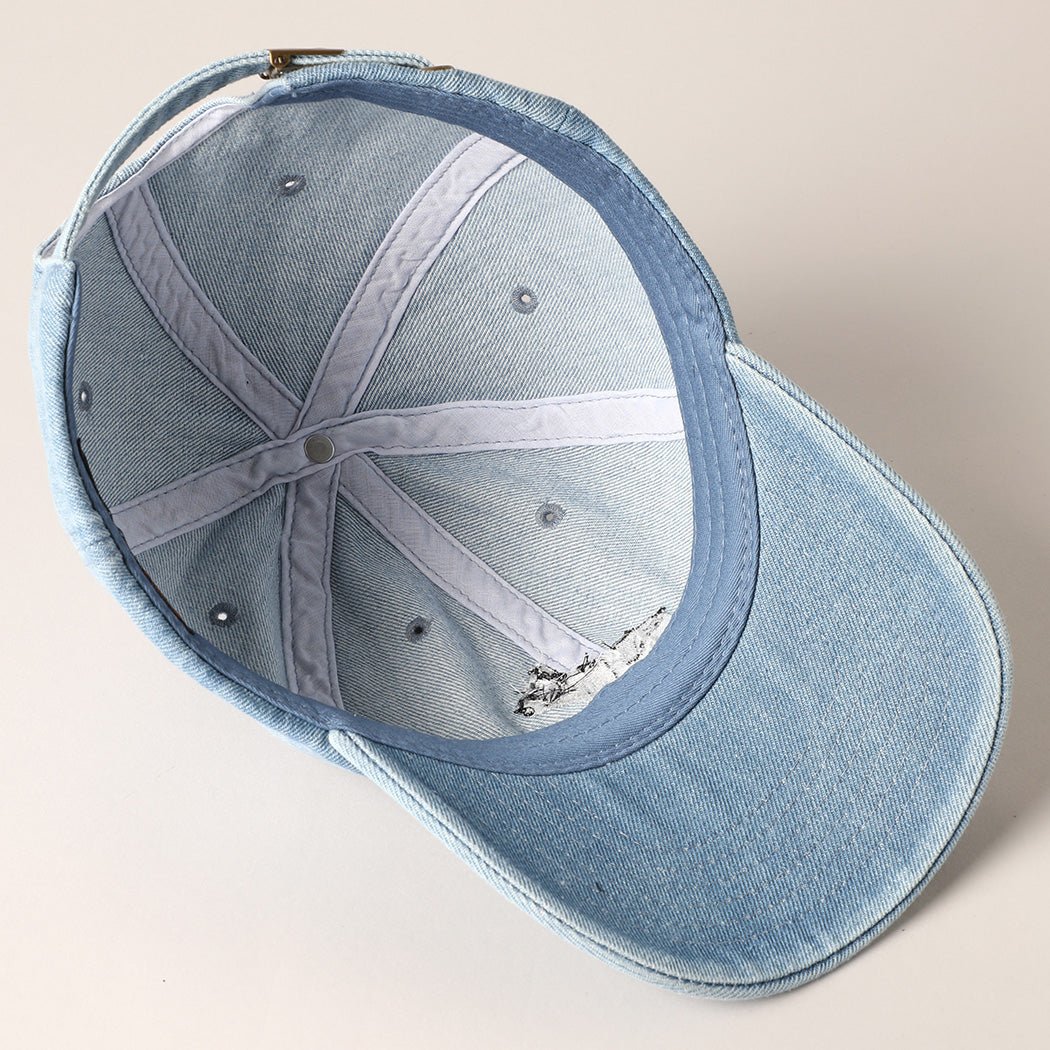 French Bulldog Dog Embroidered Denim Hat - Modern Companion
