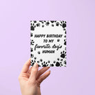 Happy Birthday To My Favorite Dog's Human Birthday Card - Modern Companion