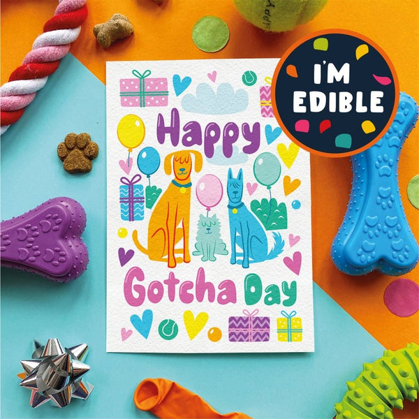 Happy Gotcha Day - Chicken Edible Birthday Card – Modern Companion happy-gotcha-day-chicken-edible-birthday-card-modern-companion
