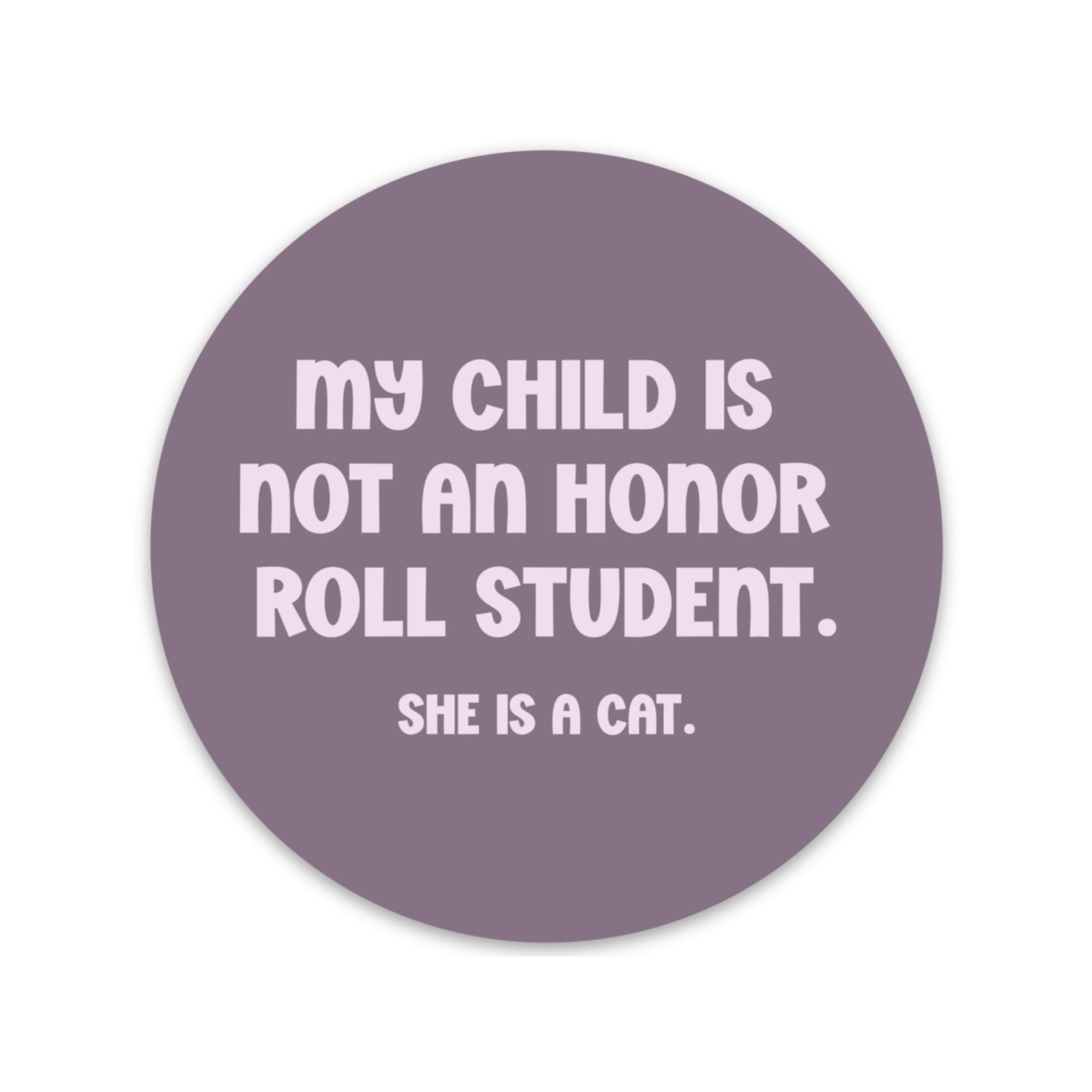 Honor Roll Cat Purple Sticker (Pre - Order) - Modern Companion