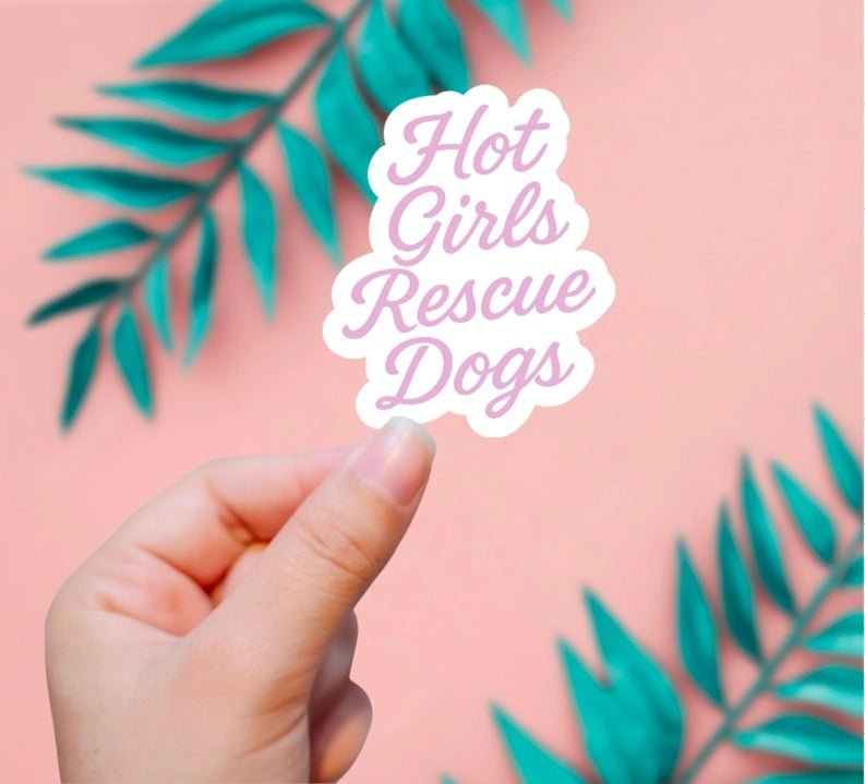 Hot Girls Rescue Dogs Sticker - Modern Companion