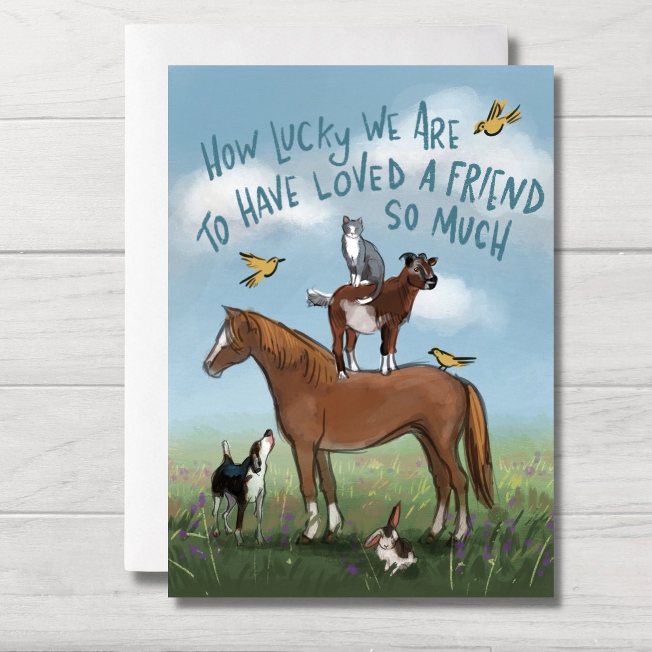 How Lucky We Are Pet Condolence Card - Modern Companion