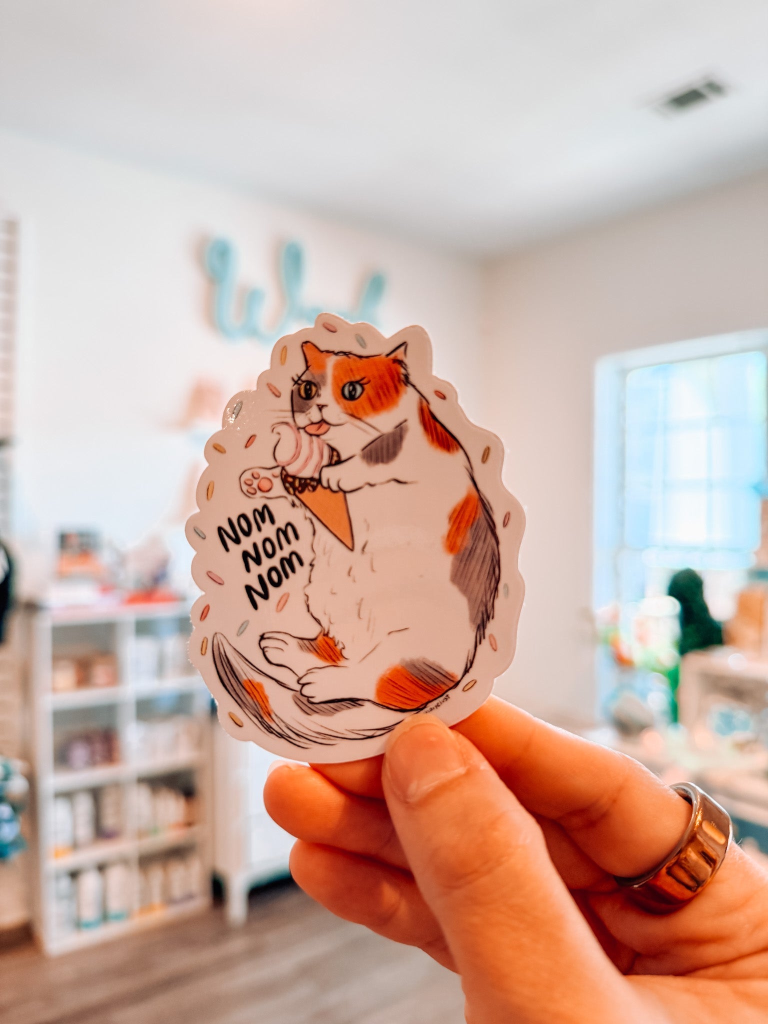 Ice Cream Cat Sticker - Modern Companion