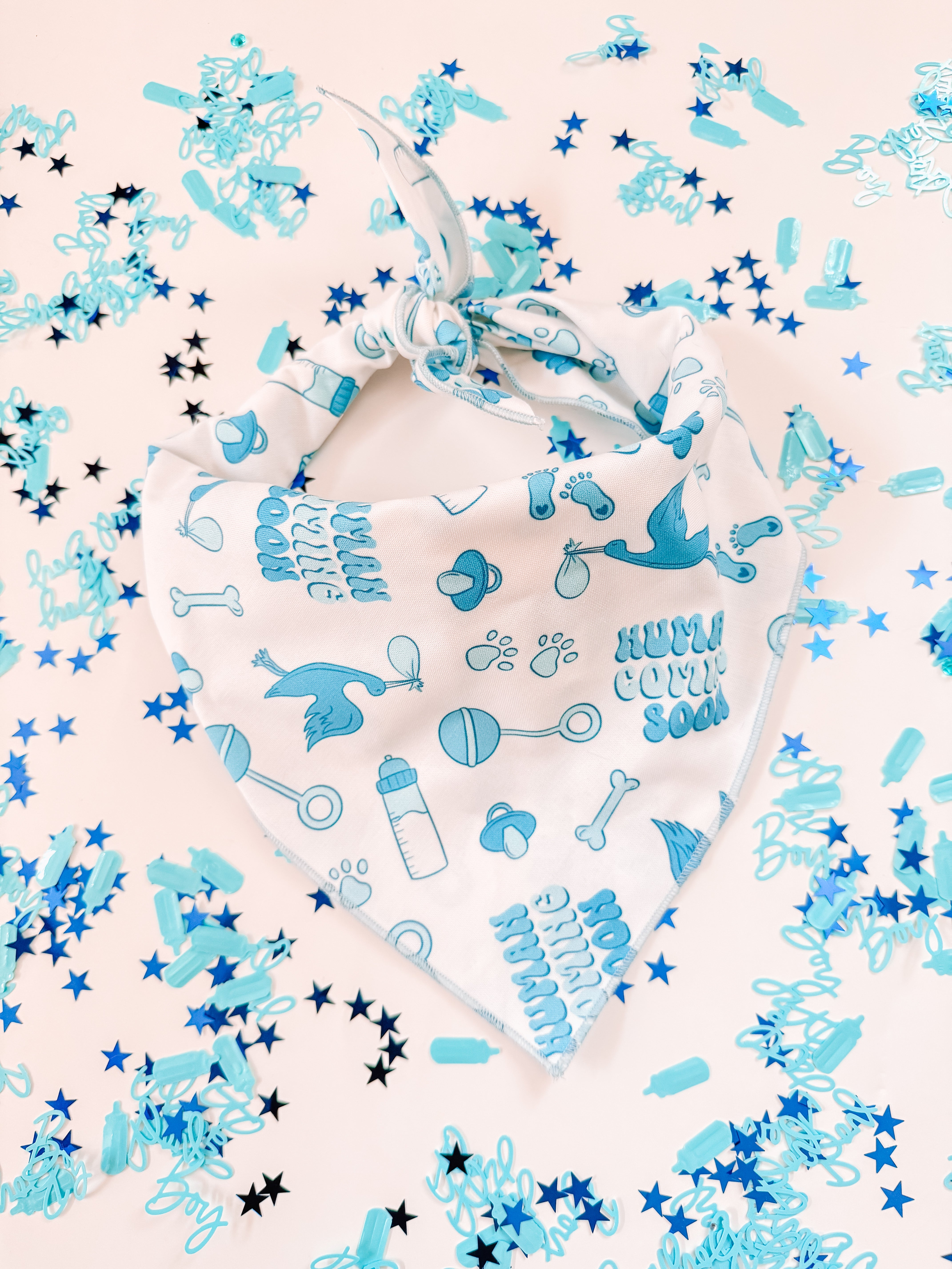 "I’m Getting a Human" Blue Pet Bandana - Modern Companion