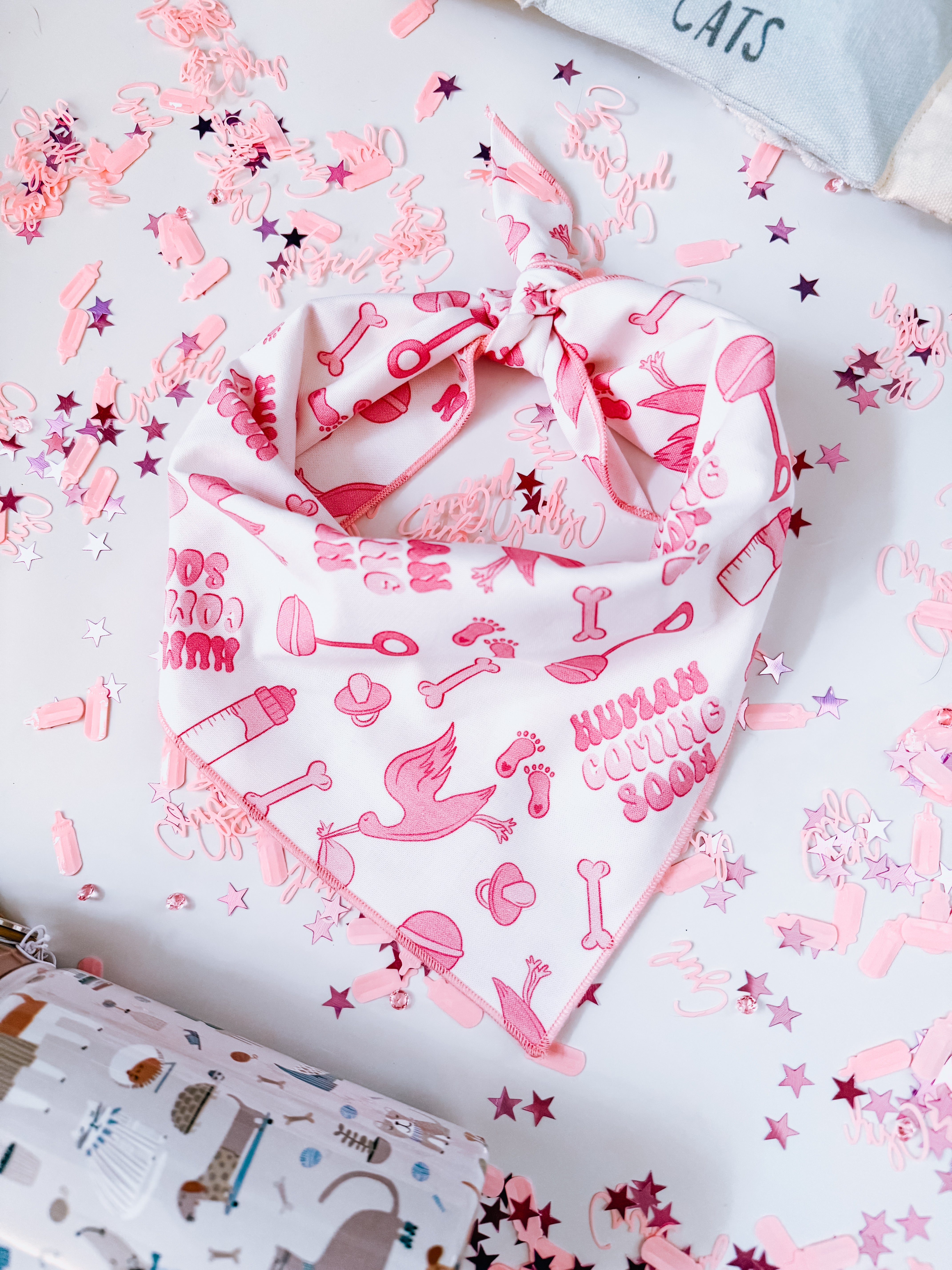 "I’m Getting a Human Pink" Pet Bandana - Modern Companion