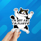 I'm Not Fat. I'm Fluffy Cat Laptop Sticker - Modern Companion