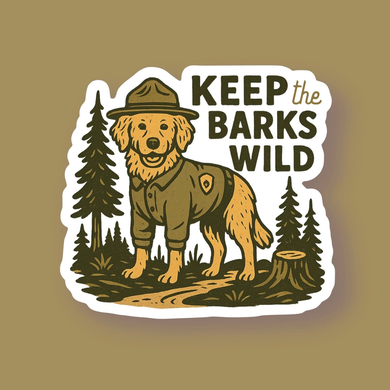 Keep the Barks Wild Sticker - Modern Companion