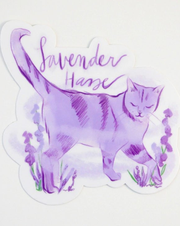 Lavender Haze Cat Sticker - Modern Companion